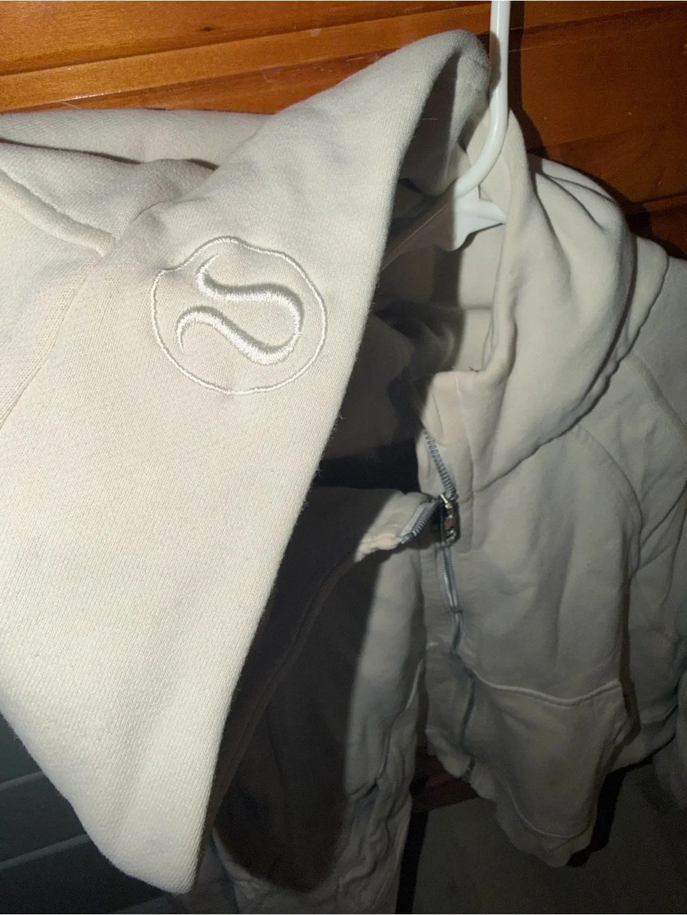 lululemon athletica Cream Full-Zip Hooded Jacket